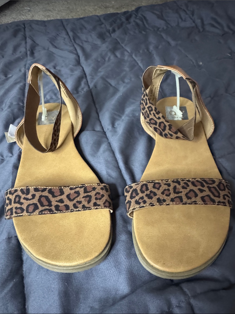 NWT Leopard Print Tan Slingback Sandals